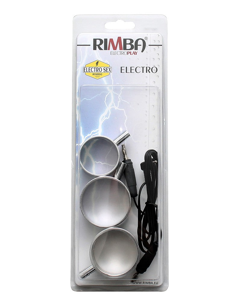 Rimba Electro Set Aluminum Cock Rings 3 Sizes Uni-polar - UABDSM