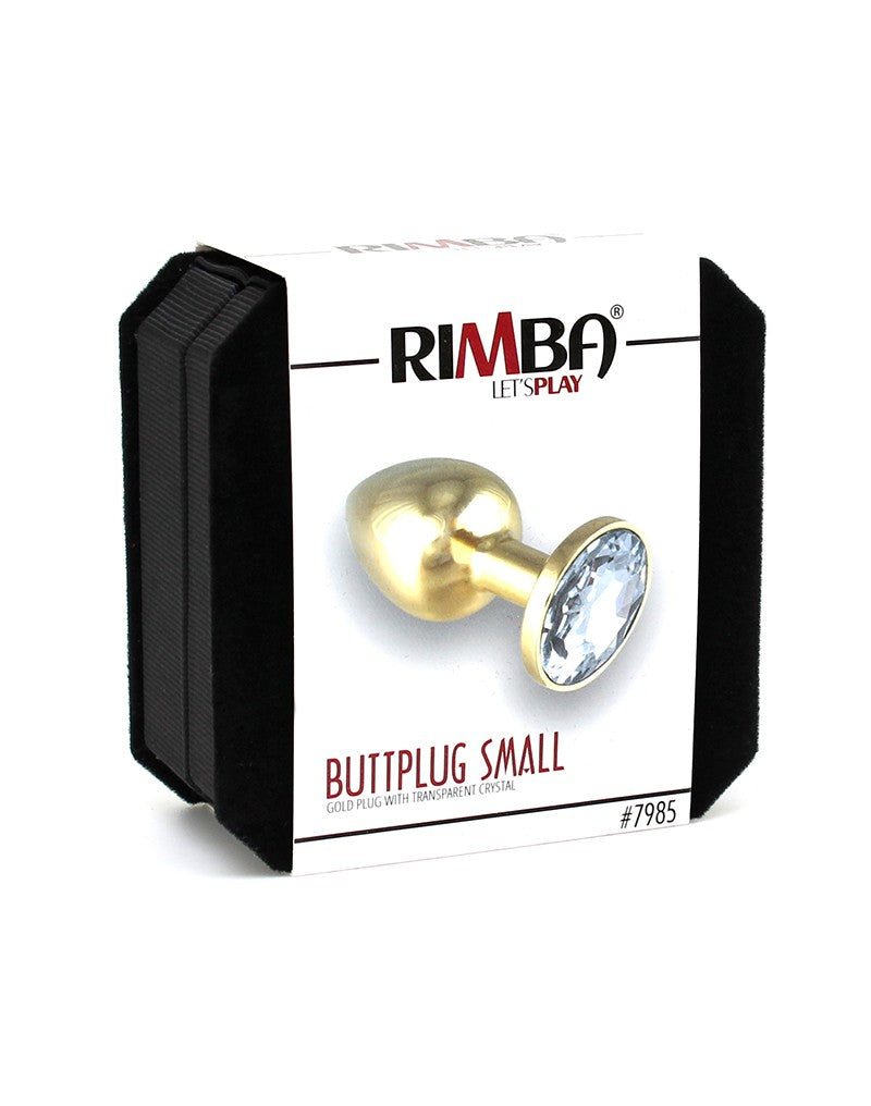 Rimba - GOLD Butt Plug SMALL With Cristal (unisex) - UABDSM