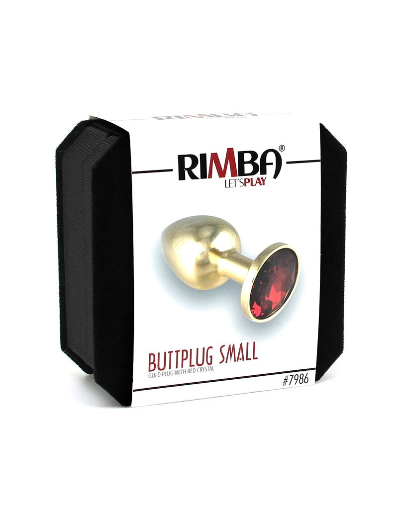 Rimba - GOLD Butt Plug SMALL With Cristal (unisex) - UABDSM