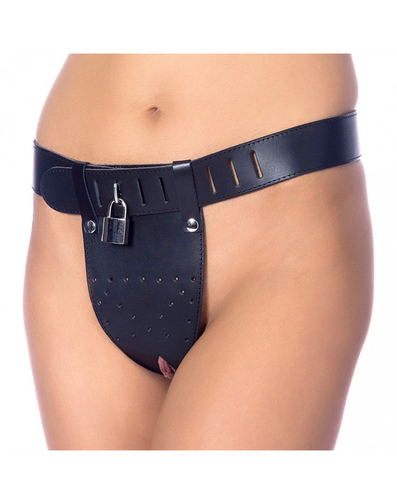 Rimba - Chastity Belt With Two Holes In Crotch. Padlock Included - UABDSM