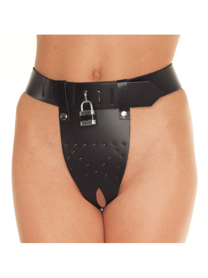 Rimba - Chastity Belt With Two Holes In Crotch. Padlock Included - UABDSM