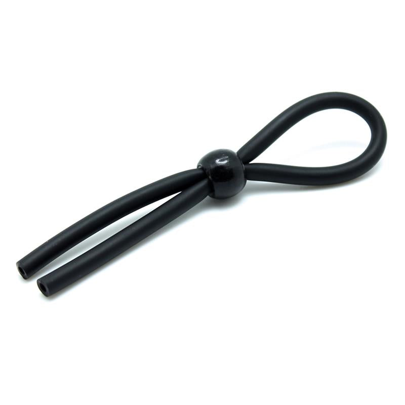 Rimba Latex Play Penis Strap Black - UABDSM