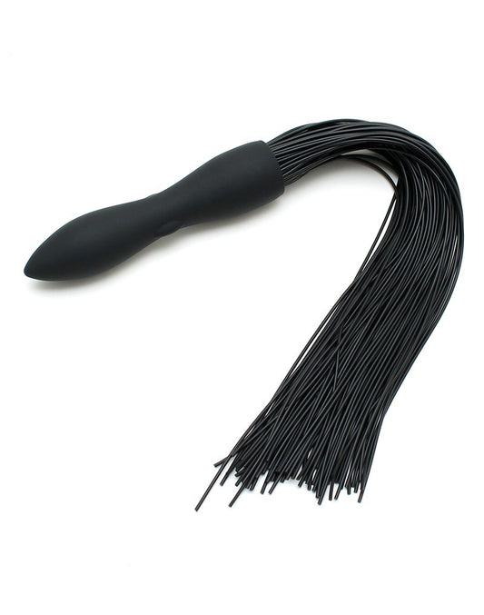 Rimba Latex Play - Whip With Vibrating Dildo - Black - UABDSM