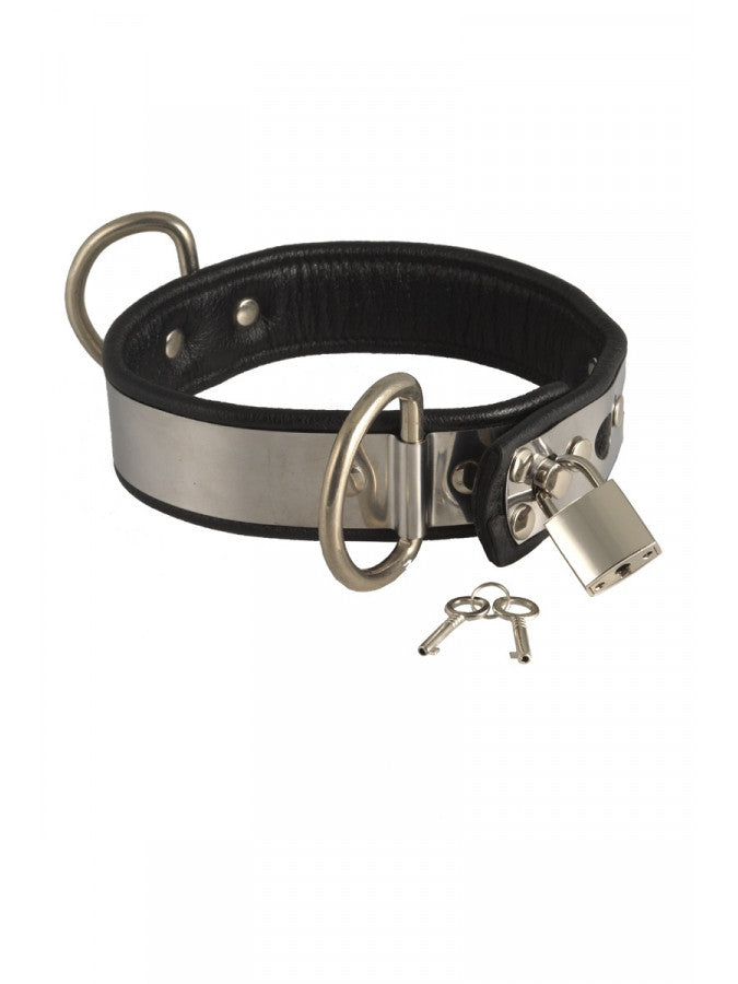 Rimba - Leather Collar With Metal And Padlock - UABDSM