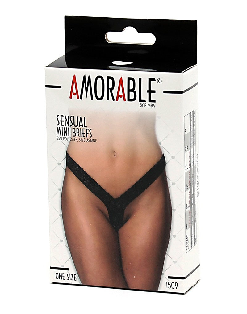 Amorable By Rimba - Mini Slip - One Size - Black - UABDSM