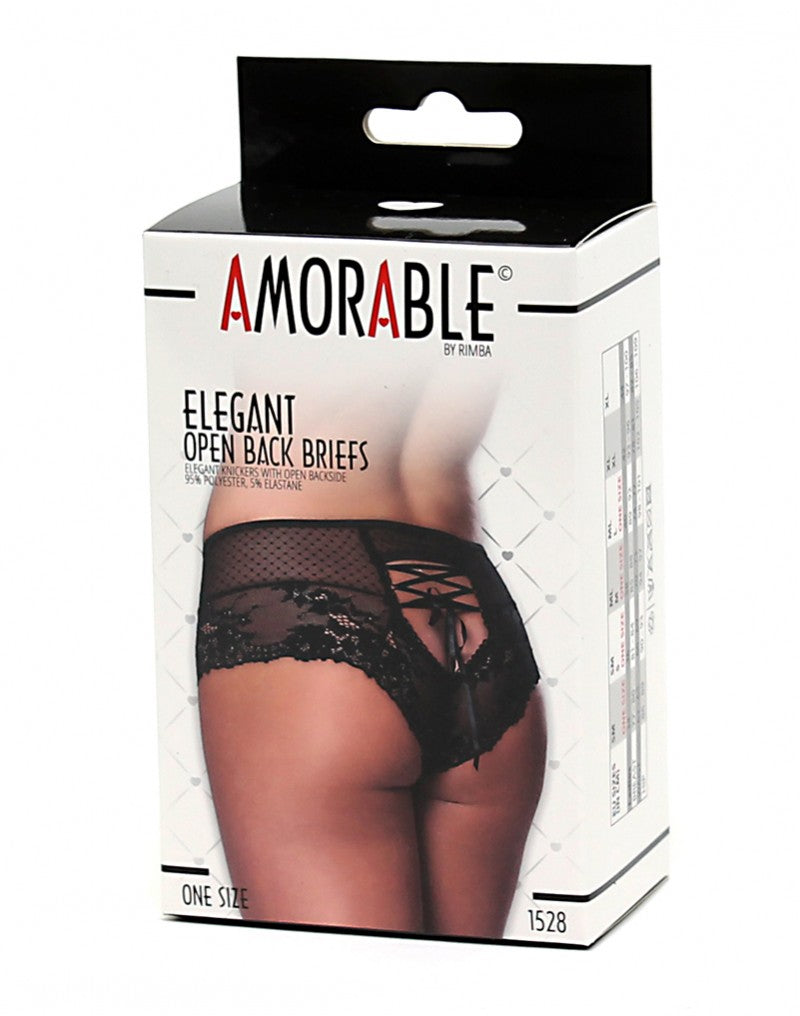 Amorable By Rimba - Slip With Open Back - One Size - Black - UABDSM