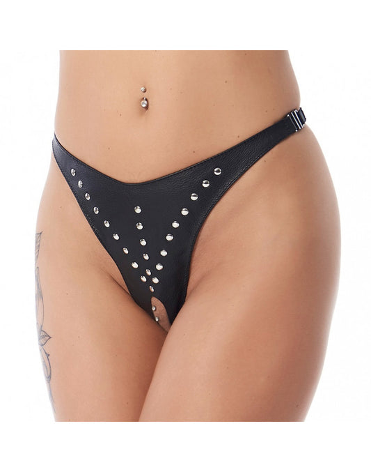 Rimba - Open Crotch Briefs Decorated With Rivets. - UABDSM