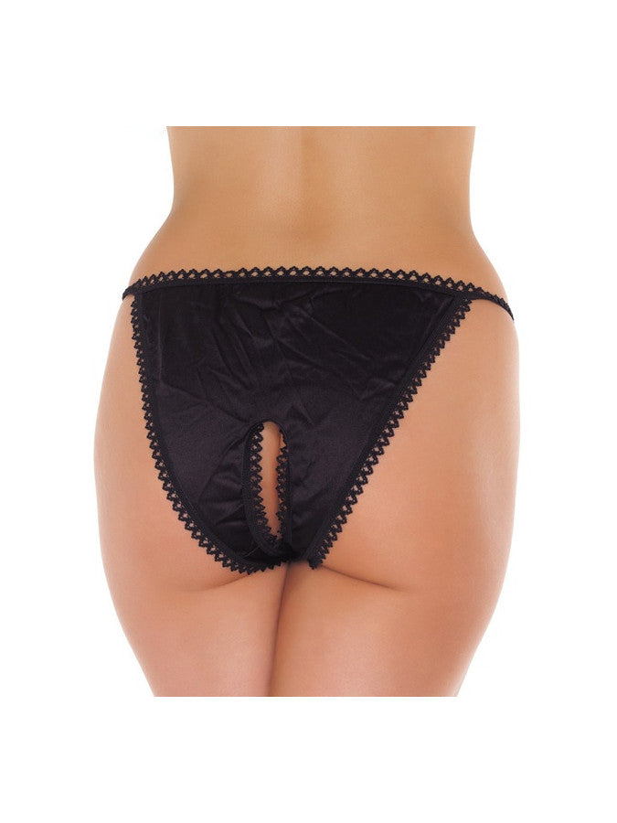 Amorable By Rimba - Open Tanga - One Size - Black - UABDSM