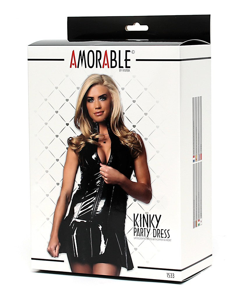 Amorable By Rimba - Party Dress In Latex Look - Black - UABDSM