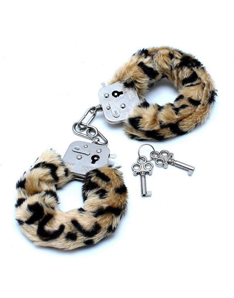 Rimba - Police Handcuffs With Leopard Printed Fur - UABDSM