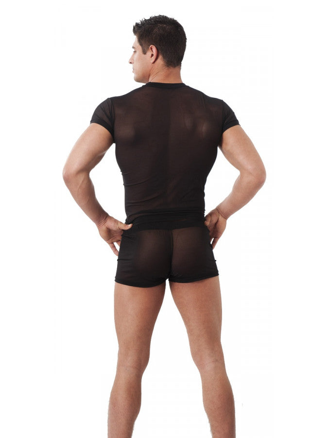 Amorable By Rimba - Transparent Boxer Shorts - Black - UABDSM