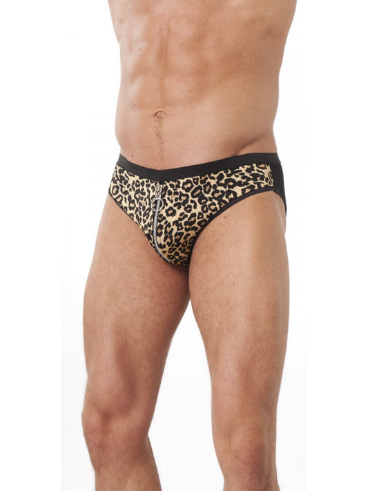 Amorable By Rimba - Briefs - One Size - Leopard Print - UABDSM