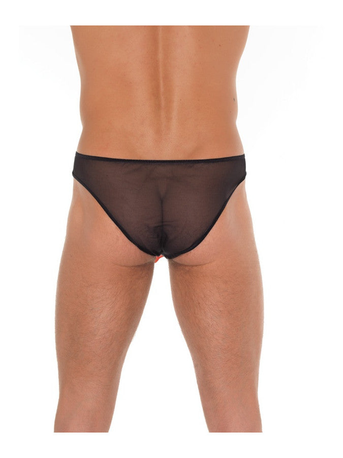 Amorable By Rimba - Transparent Briefs With Dog Head - One Size - Black - UABDSM