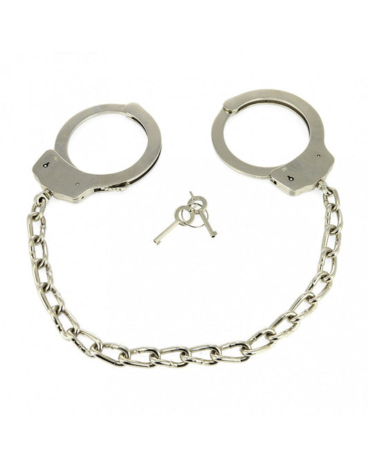 Rimba - Metal Police Anklecuffs With Chain. - UABDSM