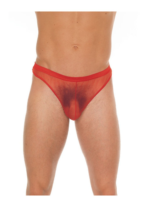 Amorable By Rimba - Transparent Thong - One Size - Red - UABDSM