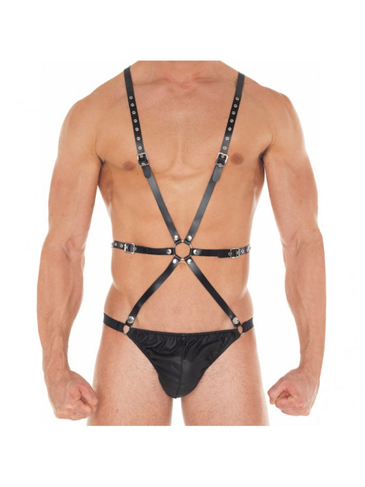 Rimba - String With Bodyharness Made Of Straps - UABDSM
