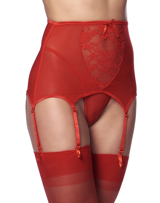 Amorable By Rimba - Suspender With G-string And Stockings - Red - UABDSM