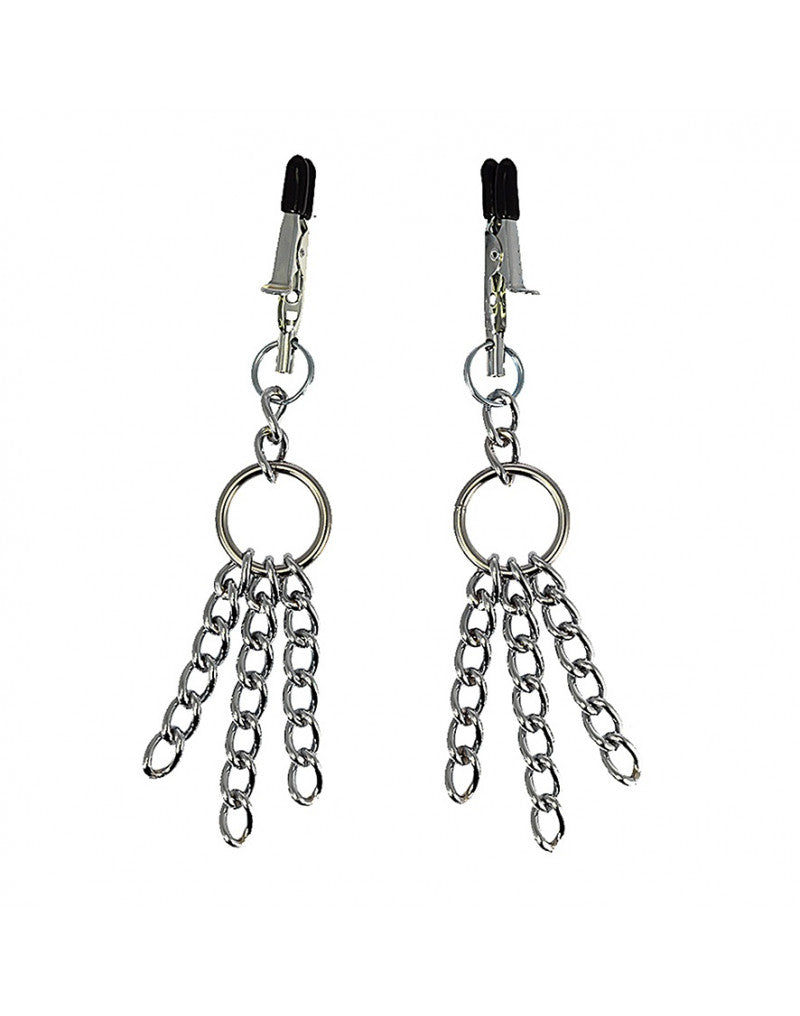 Rimba - Nipple Clamps Plastic With Chain Decoration  (pair) - UABDSM