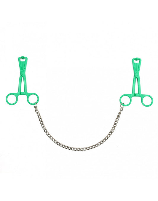 Rimba - Scissor Nipple Clamps Of Synthetic Material With Chain - UABDSM