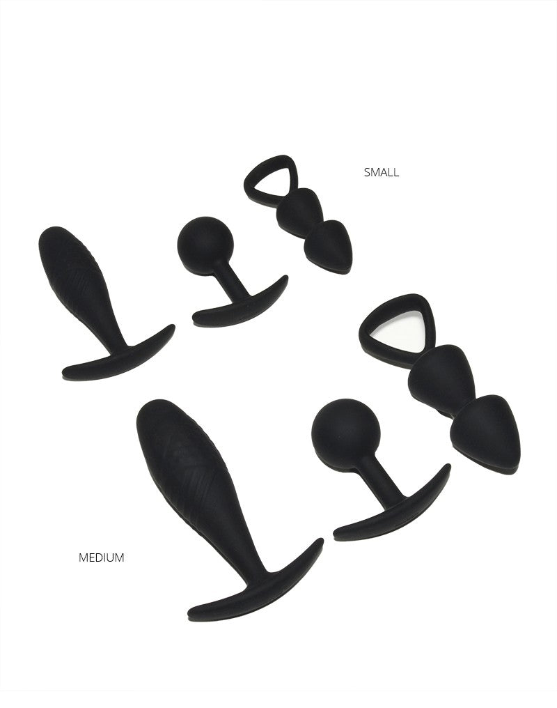 Rimba Toys - Basel - Set Of Butt Plugs Size M - Black - UABDSM