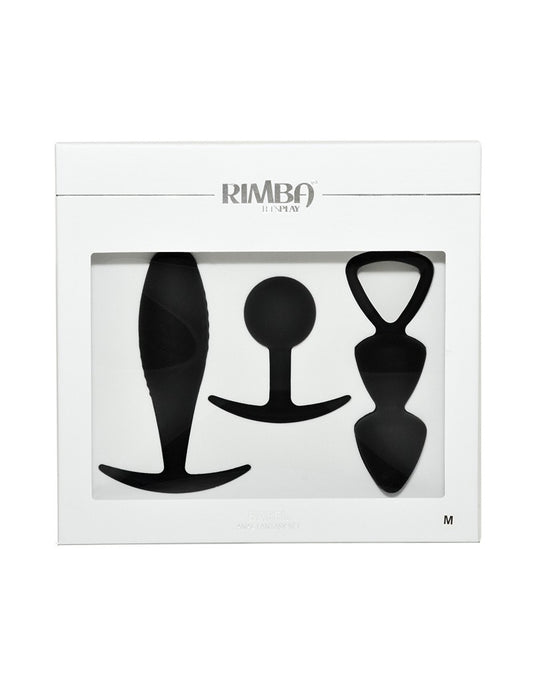 Rimba Toys - Basel - Set Of Butt Plugs Size M - Black - UABDSM
