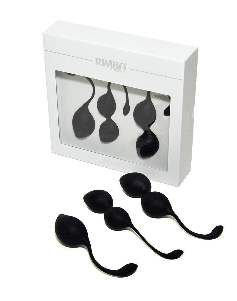 Rimba Toys - Geneva - Kegel Balls Training Set - Black - UABDSM