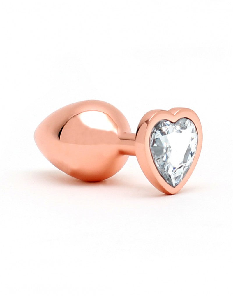 Rimba Toys - Pisa - Heart Shaped Butt Plug - Rose Gold - UABDSM