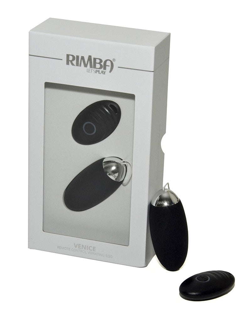 Rimba Toys - Venice - Egg Vibrator With Remote Control - Black - UABDSM