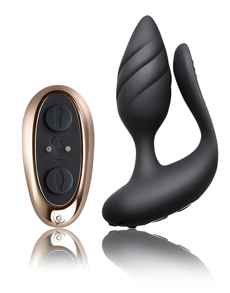 Rocks-Off - Cocktail - Couple Vibrator With Remote Control - Black - UABDSM