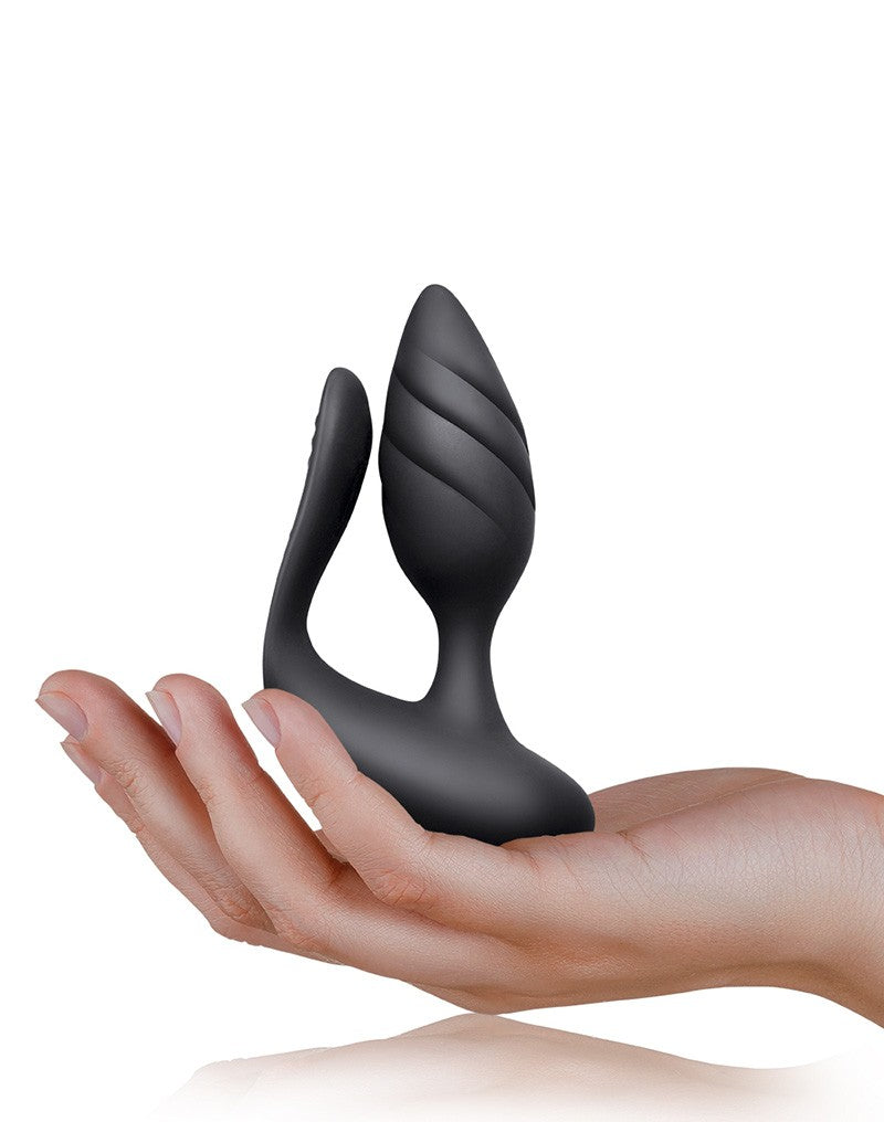 Rocks-Off - Cocktail - Couple Vibrator With Remote Control - Black - UABDSM