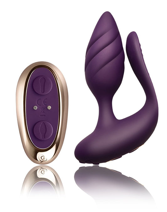 Rocks-Off - Cocktail - Couple Vibrator With Remote Control - Purple - UABDSM