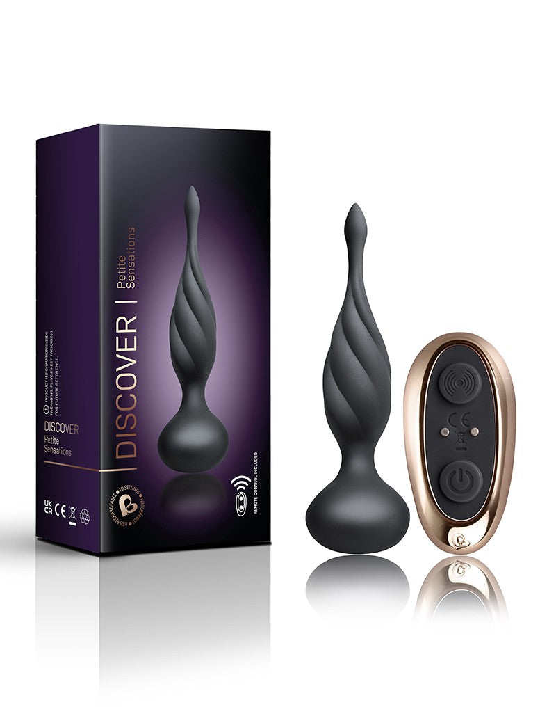 Rocks-Off - Petite Sensations Discover - Anal Vibrator With Remote Control - Black - UABDSM