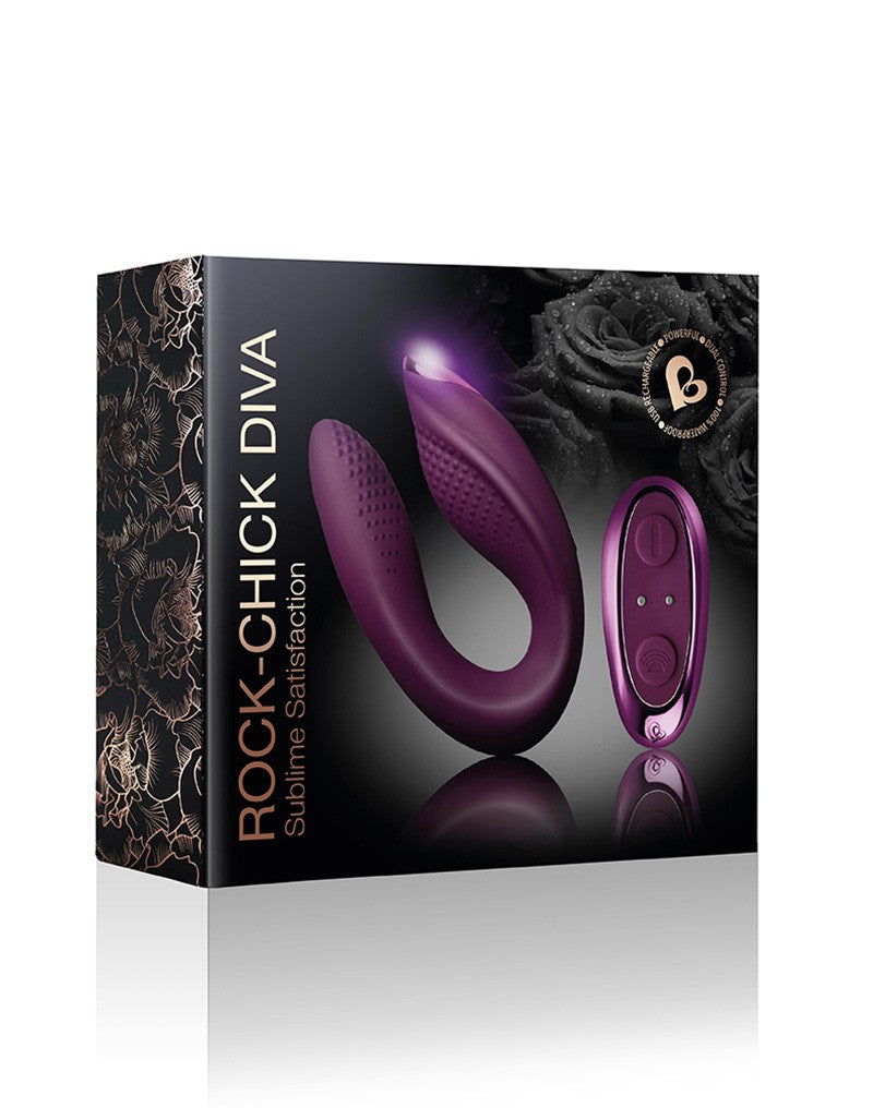 Rocks-Off - Rock Chick Diva - Couple Vibrator With Remote Control - Purple - UABDSM