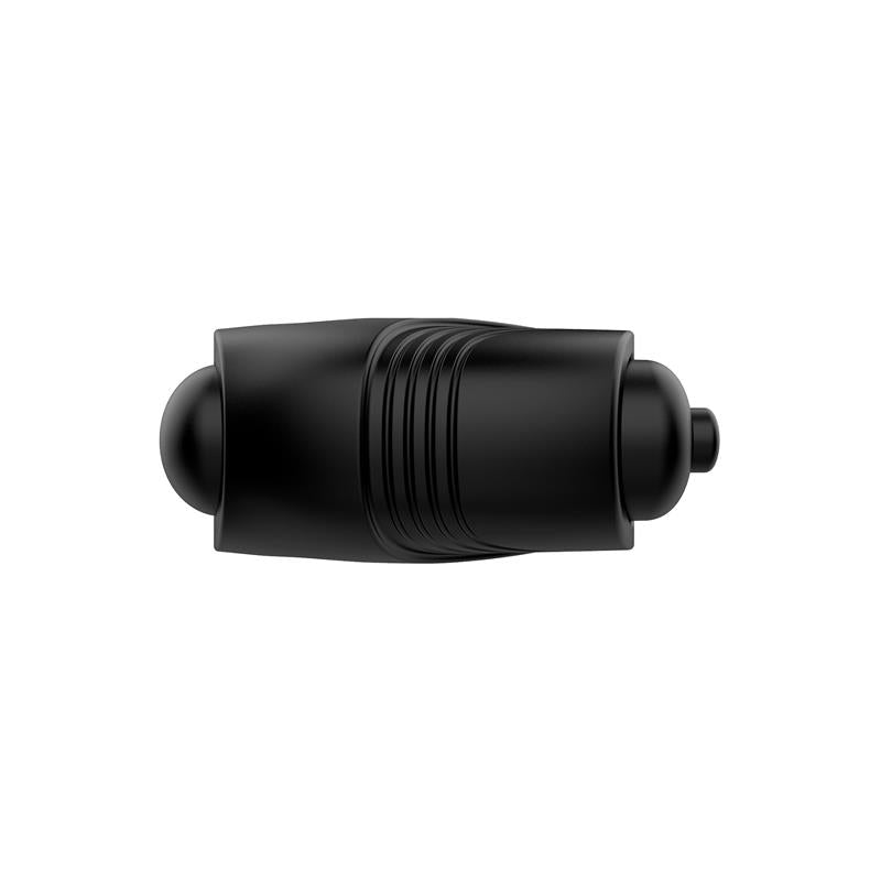 Romeri Ring + Vibrating Bullet Silicone Black - UABDSM