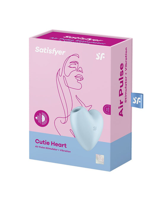 Satisfyer - Cutie Heart - Air Pulse Vibrator - Blue - UABDSM