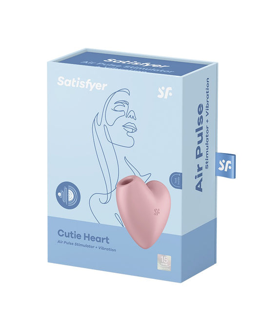 Satisfyer - Cutie Heart - Air Pulse Vibrator - Pink - UABDSM