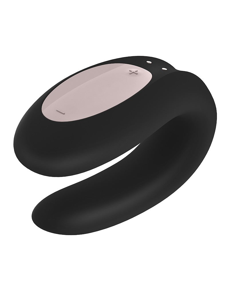 Satisfyer Double Joy Black  / Incl. Bluetooth And App - UABDSM