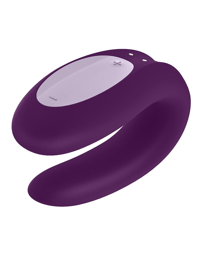 Satisfyer Double Joy Purple  / Incl. Bluetooth And App - UABDSM