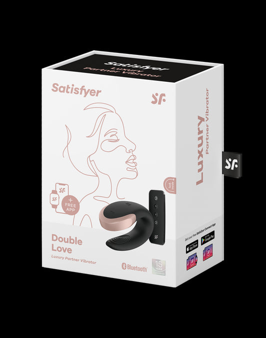 Satisfyer - Double Love - Luxury Partner Vibrator - Black - UABDSM