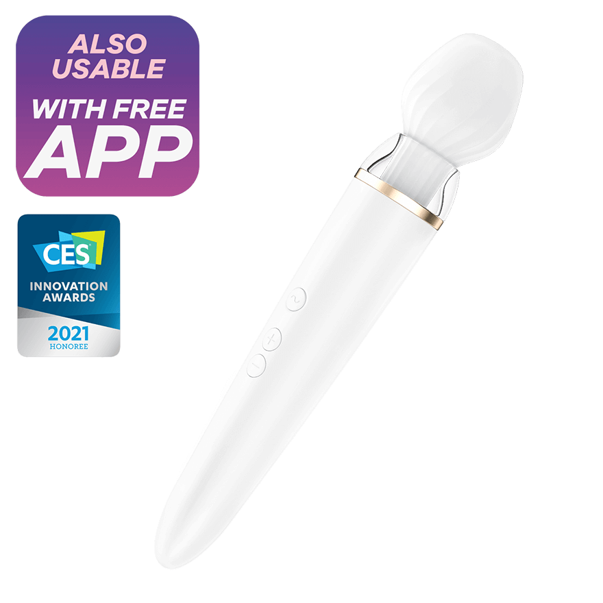 Satisfyer Double Wand-er white<br />incl. Bluetooth and App - UABDSM