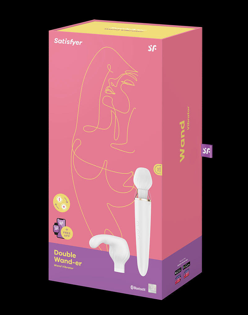 Satisfyer - Double Wand-er - Wand Vibrator - White - UABDSM