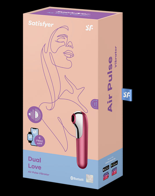 Satisfyer Dual Love Red / Incl. Bluetooth And App - UABDSM