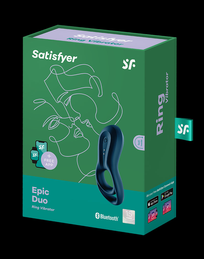 Satisfyer - Epic Duo - Cockring Vibrator - Blue - UABDSM