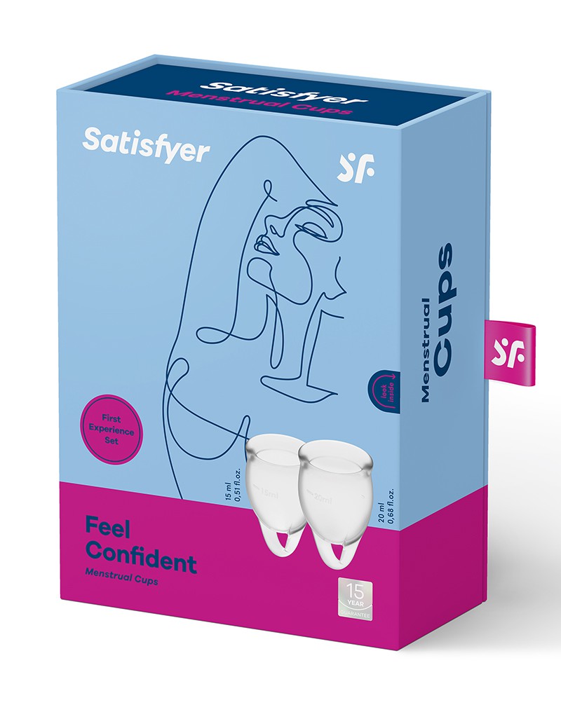 Satisfyer Feel Confident Menstrual Cup (Transparent) - UABDSM