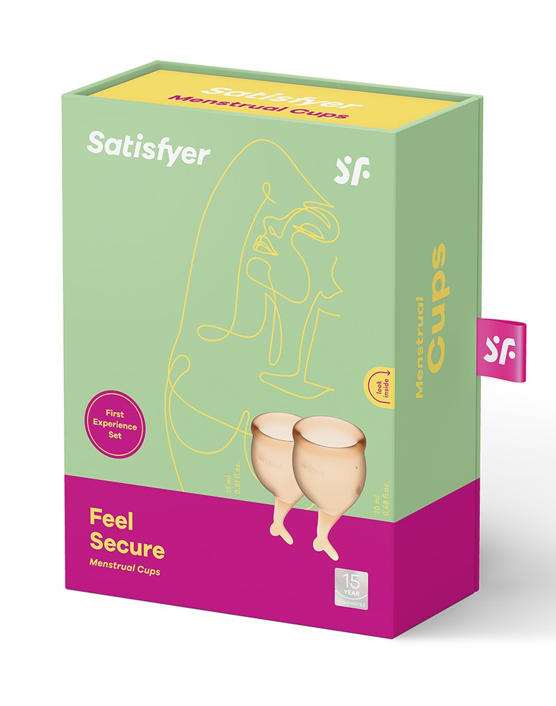 Satisfyer Feel Secure Menstrual Cup (Orange) - UABDSM