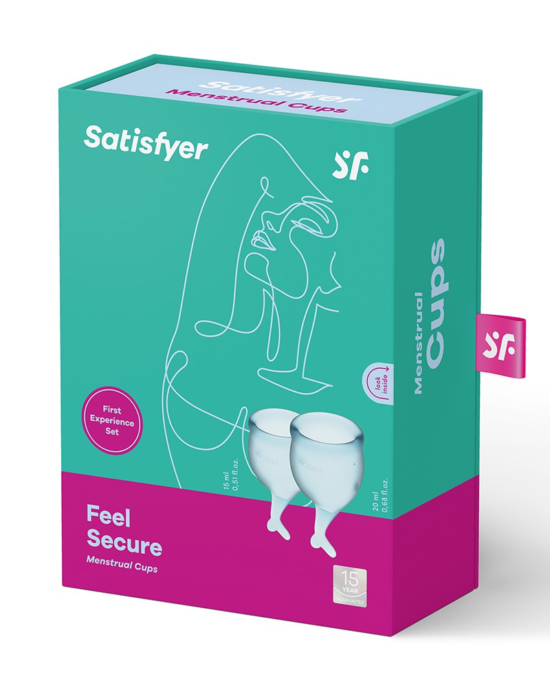 Satisfyer Feel Secure Menstrual Cup (Light Blue) - UABDSM