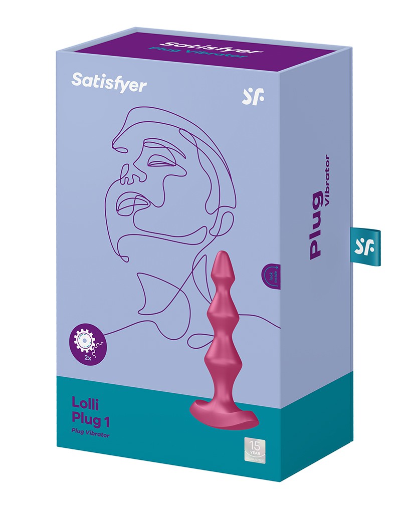 Satisfyer - Lolli Plug 1 - Vibrating Anal Plug - Red - UABDSM