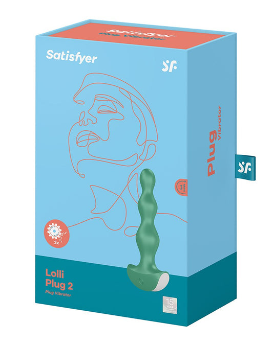 Satisfyer - Lolli Plug 2 - Vibrating Anal Plug - Green - UABDSM