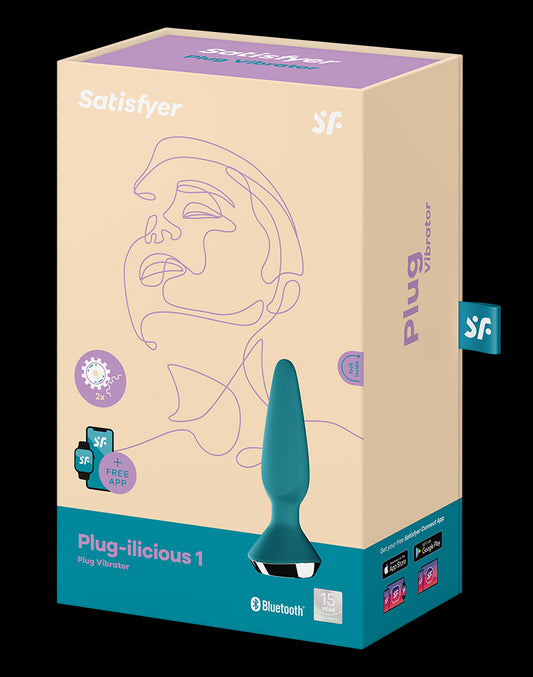 Satisfyer - Plug-ilicious 1 - Vibrating Anal Plug - Blue - UABDSM