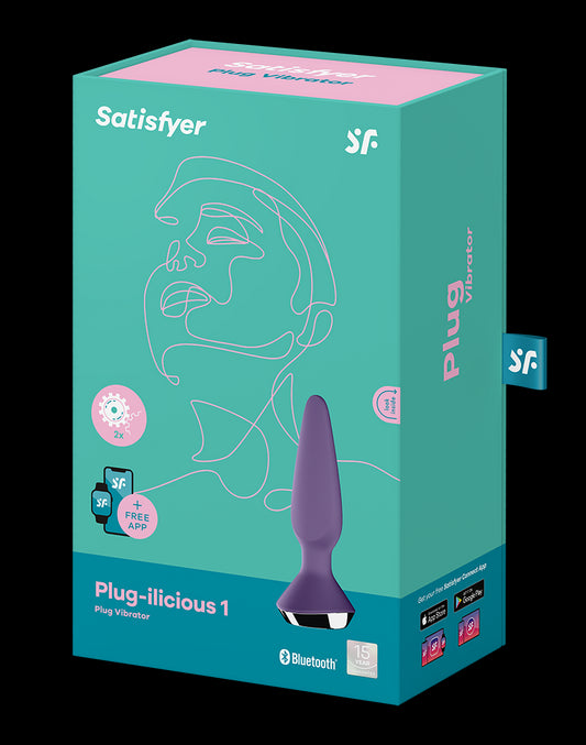 Satisfyer - Plug-ilicious 1 - Vibrating Anal Plug - Purple - UABDSM